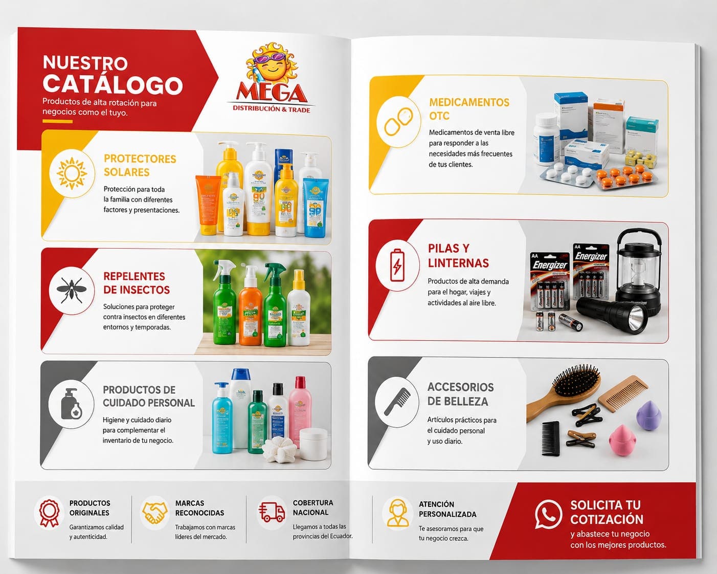 CATALOGO DE PRODUCTOS MEGADISTRIBUCION, CON SUS SECCIONES